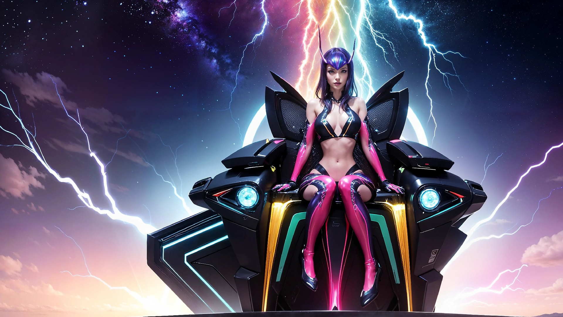 Charming Girl in an Alien Thunderstorm World