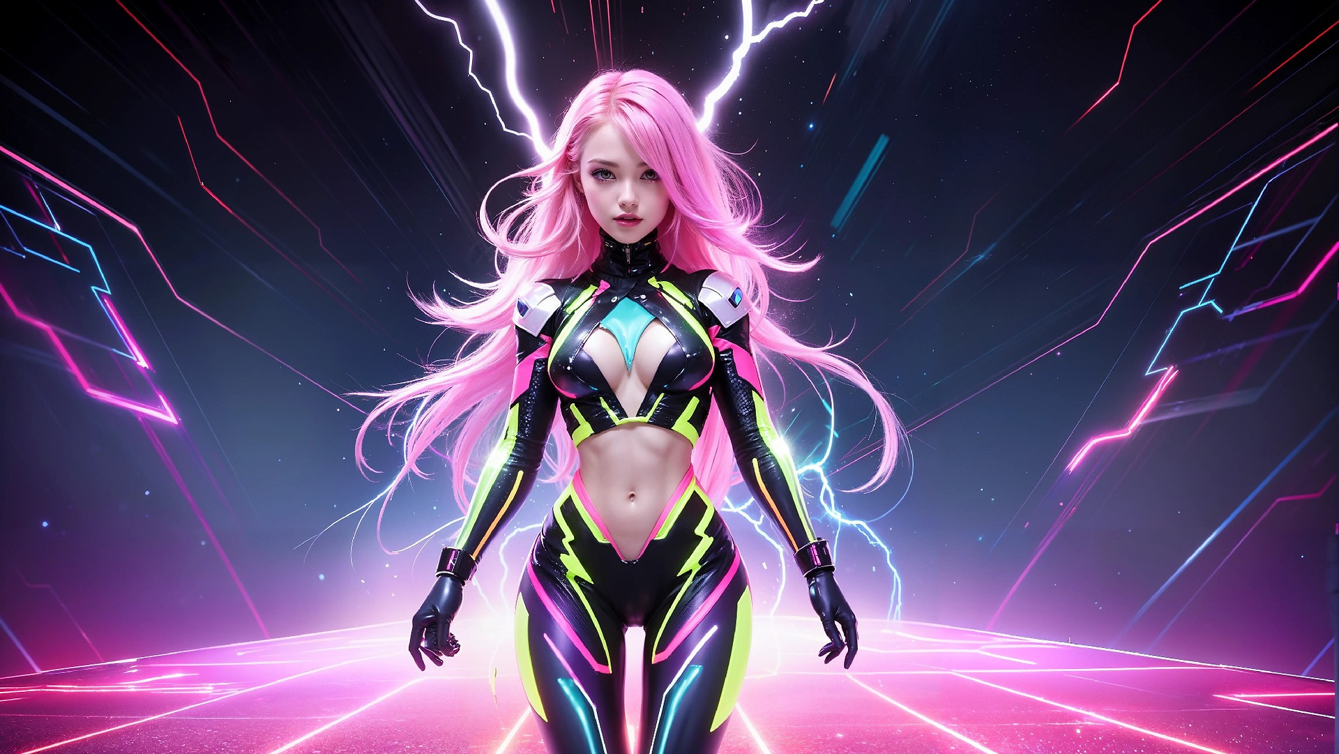 Charming Girl in an Alien Thunderstorm World