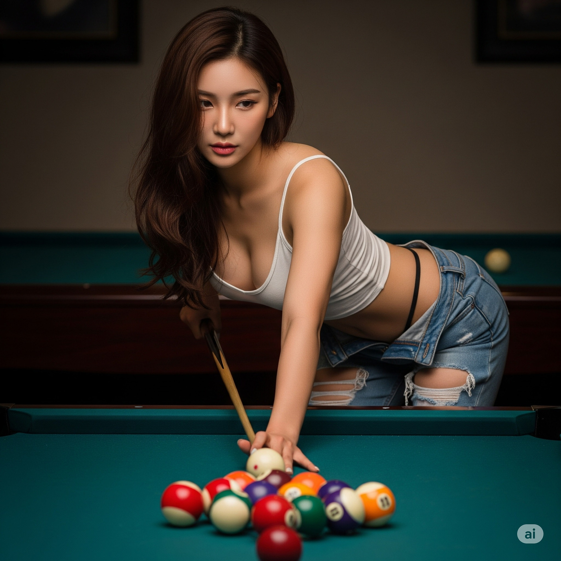 撞球妹子