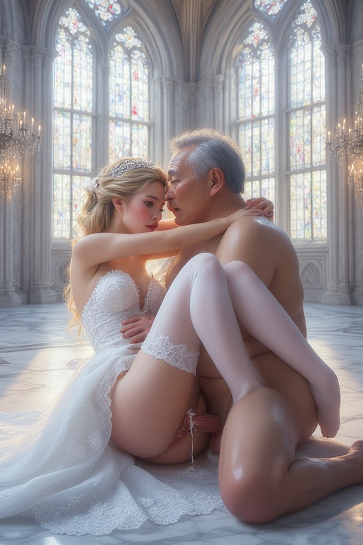 Guests take turns injecting the bride 2