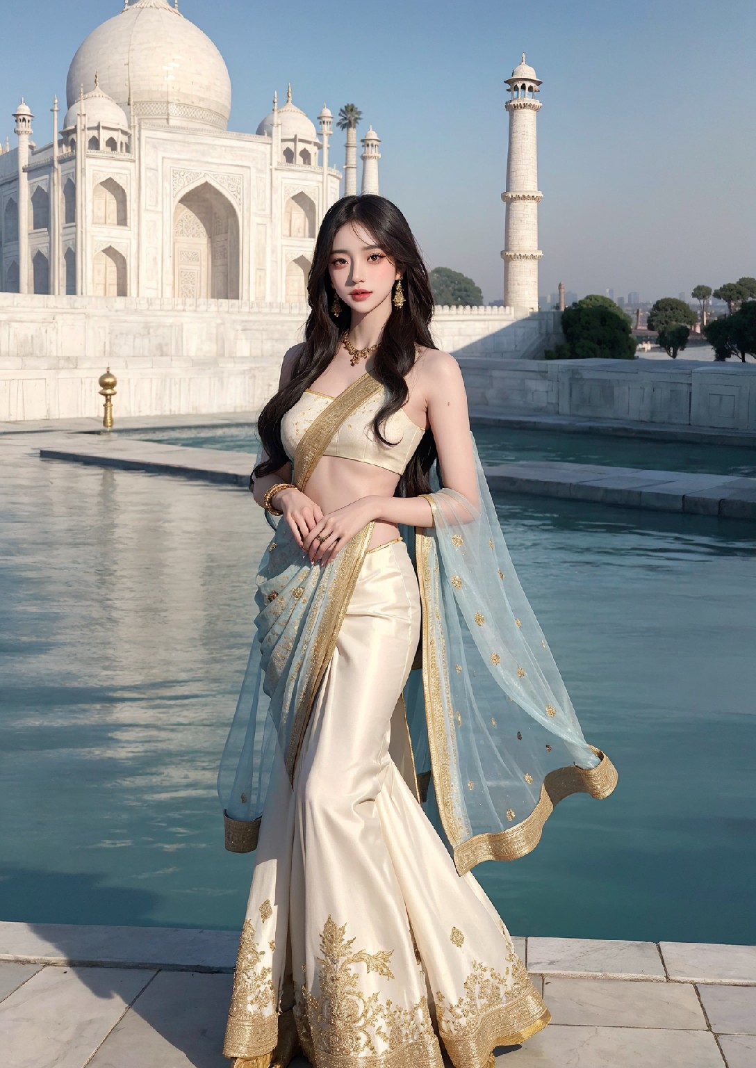 Beautiful Woman of the Taj Mahal