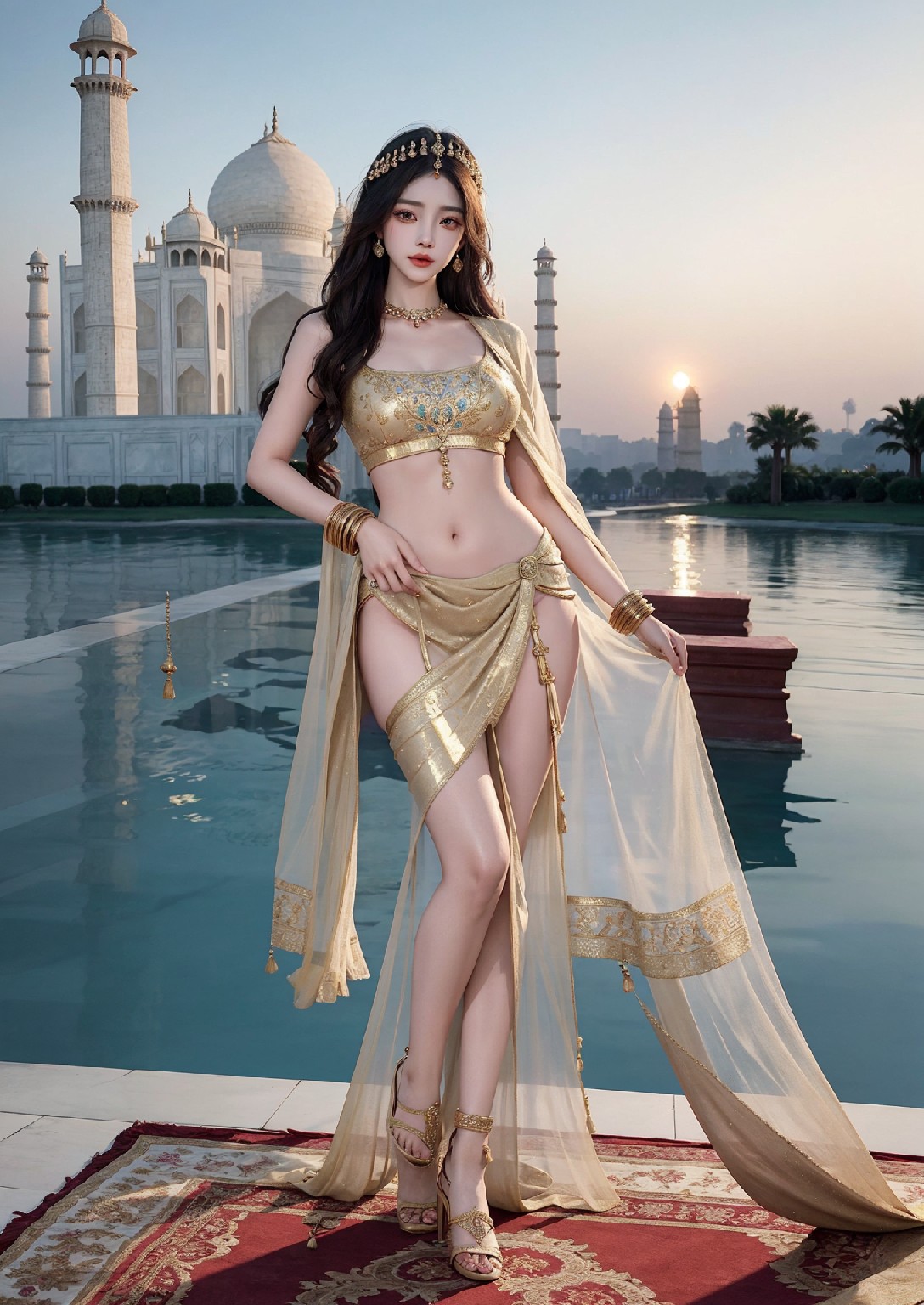 Beautiful Woman of the Taj Mahal