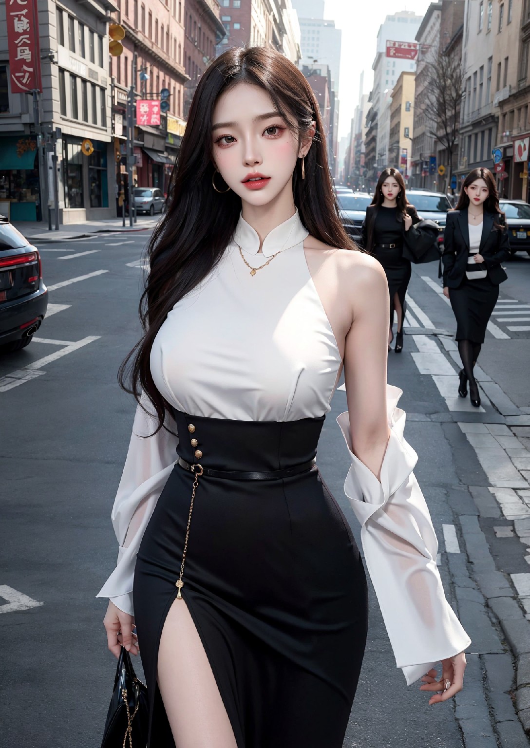 Fashion girl on the streets of New York