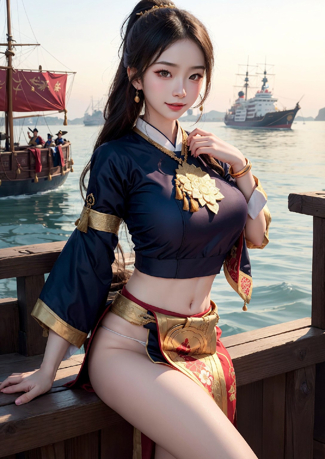 航行到西方的東方女孩