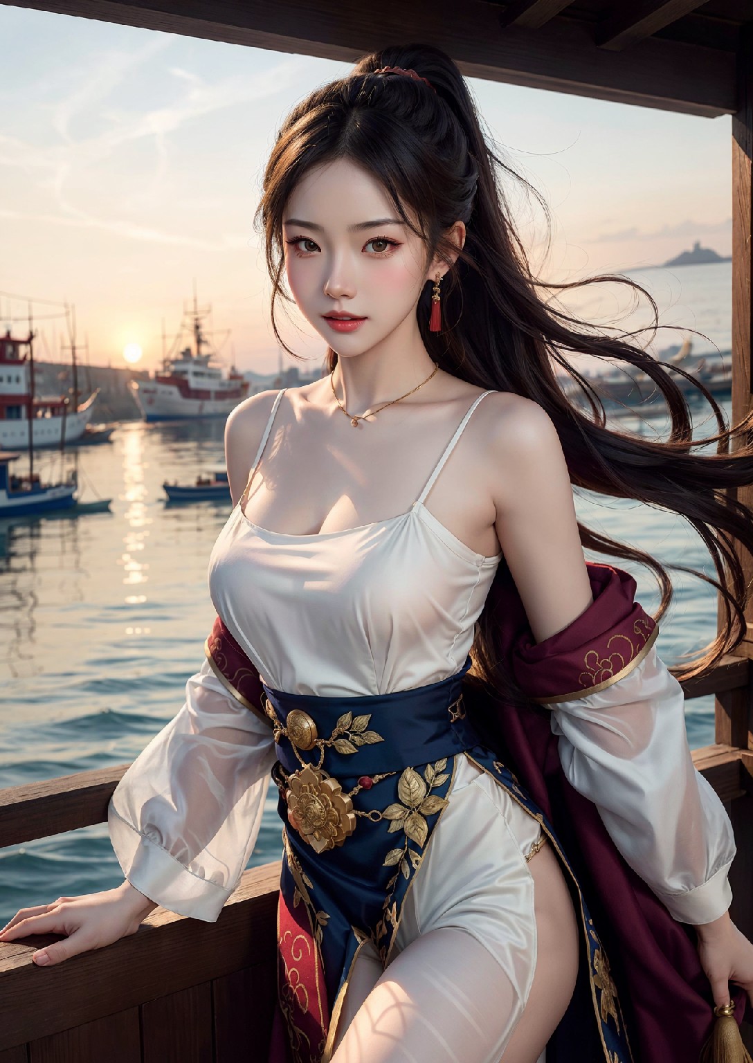 航行到西方的東方女孩