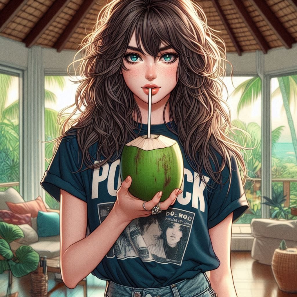 Cool juice at a tropical resort