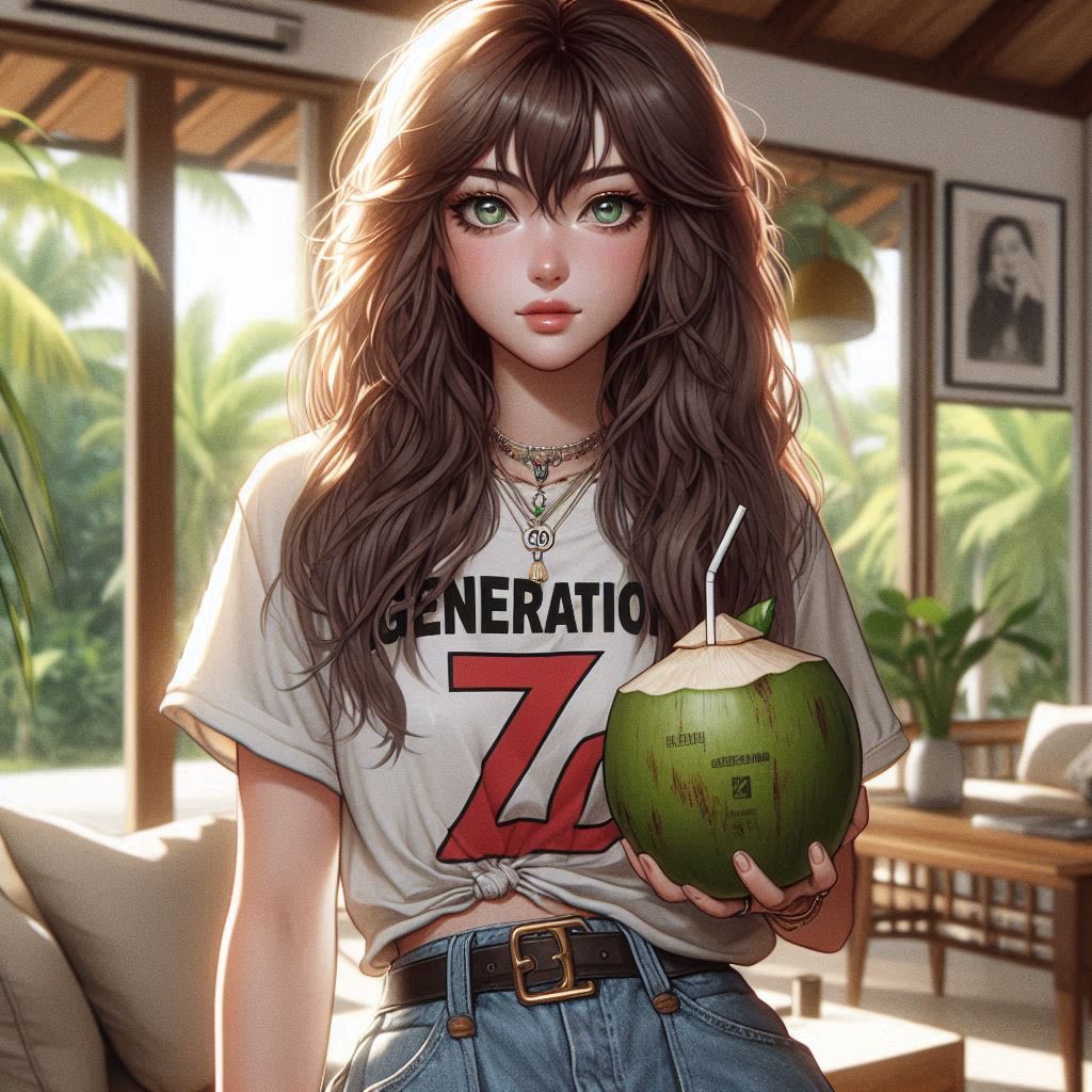 在熱帶渡假村喝涼的果汁