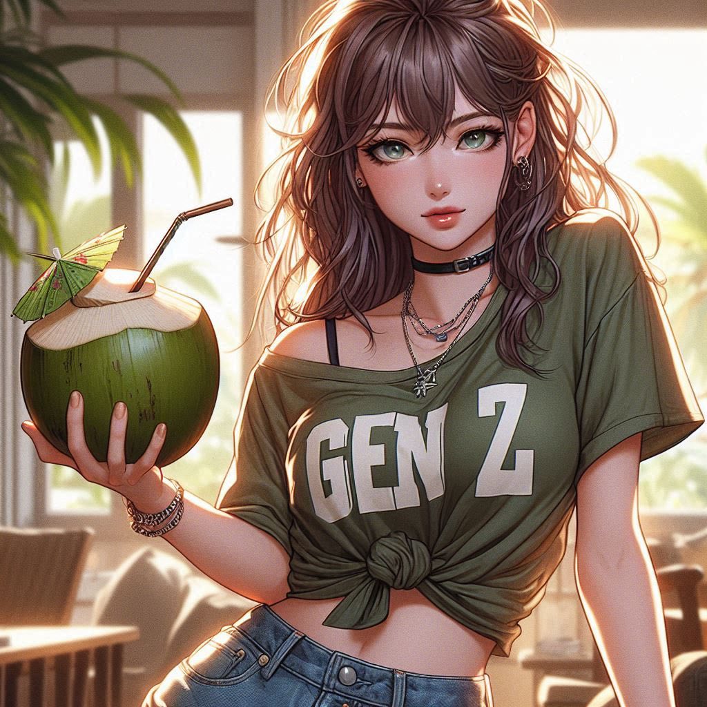 Cool juice at a tropical resort