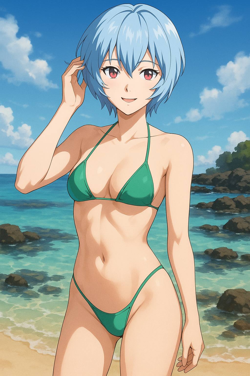 Summer is hot. It's best to go to the beach to cool off.