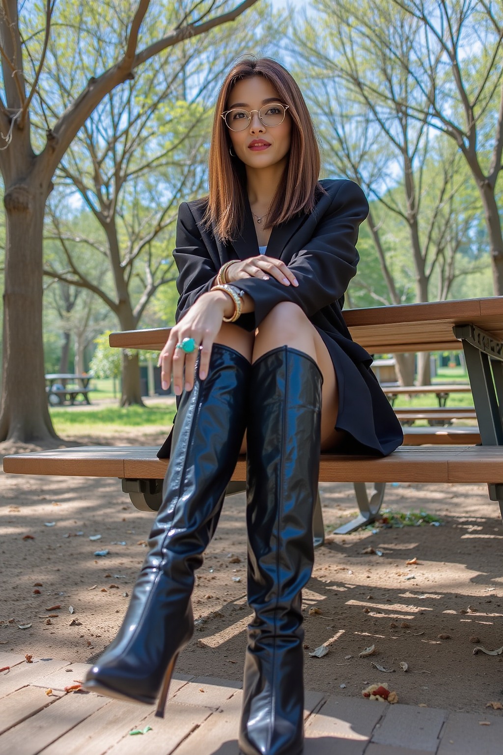 Tired. Take a break in the park
