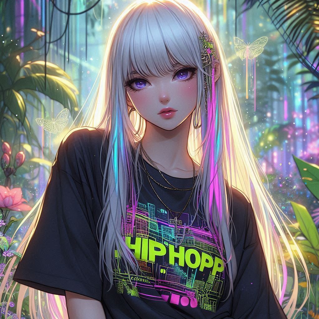 未來叢林中的龐克少女