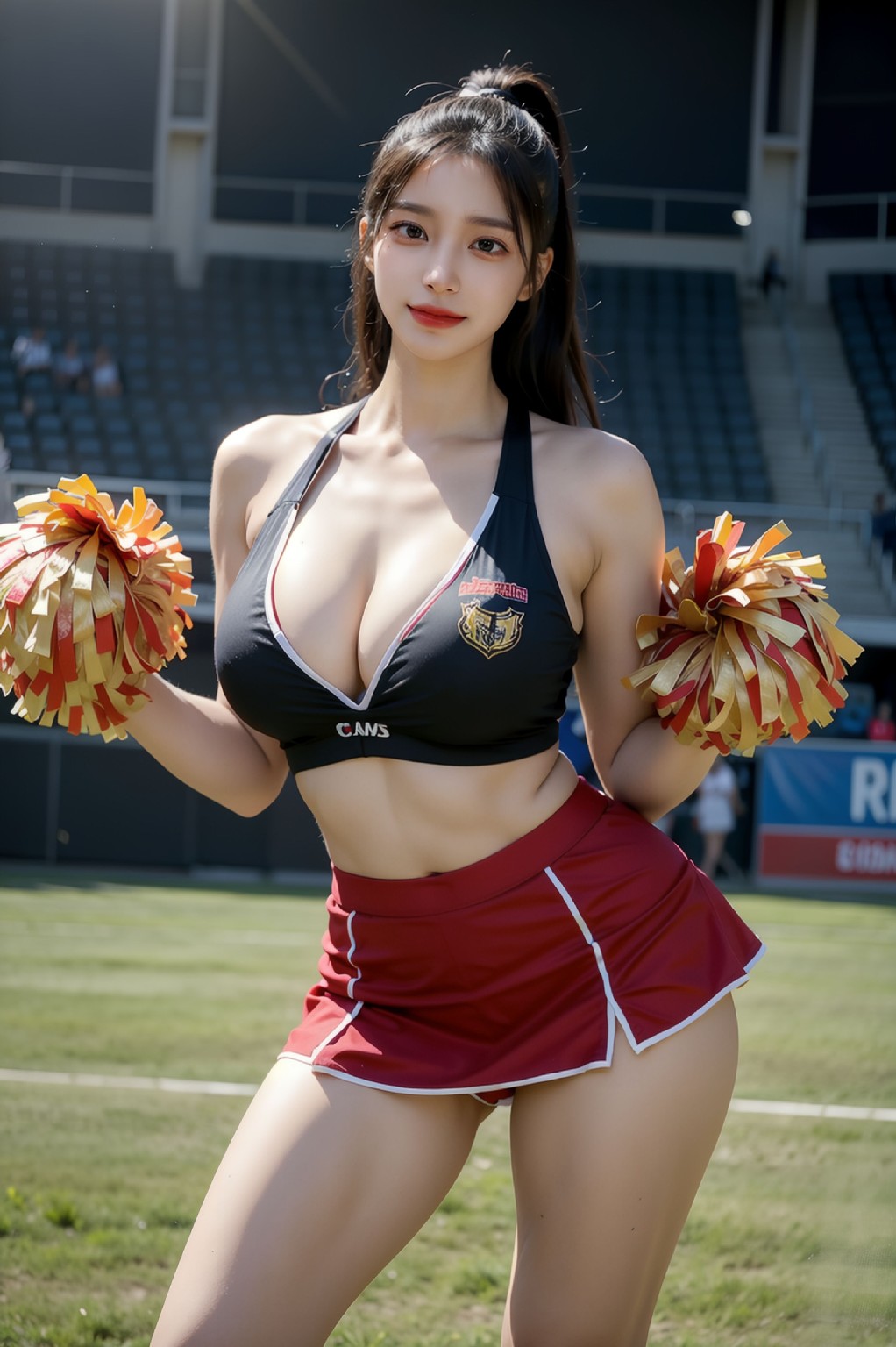 啦啦隊的乳溝