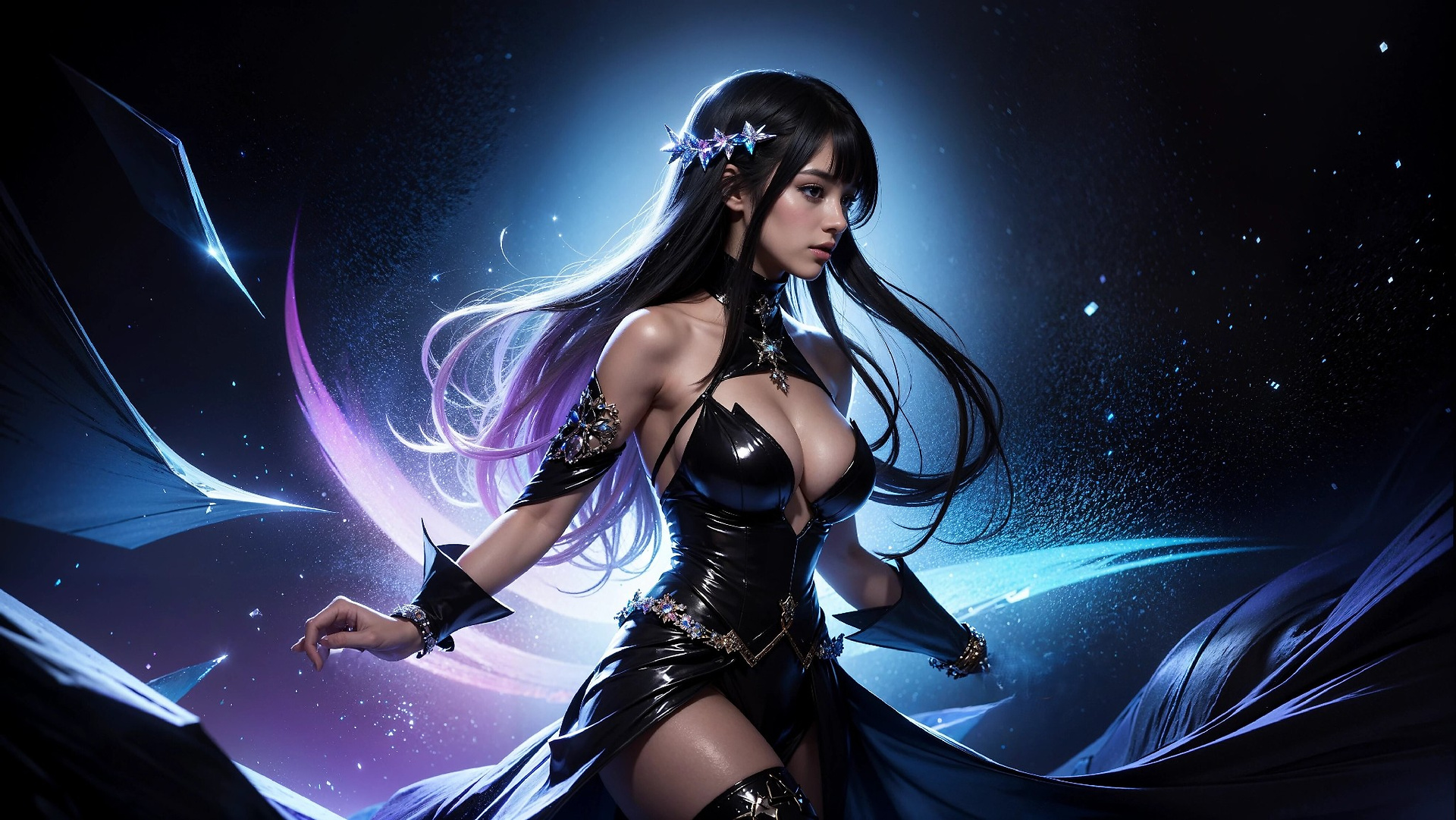 Vibrant Cosmic Princess Fashion