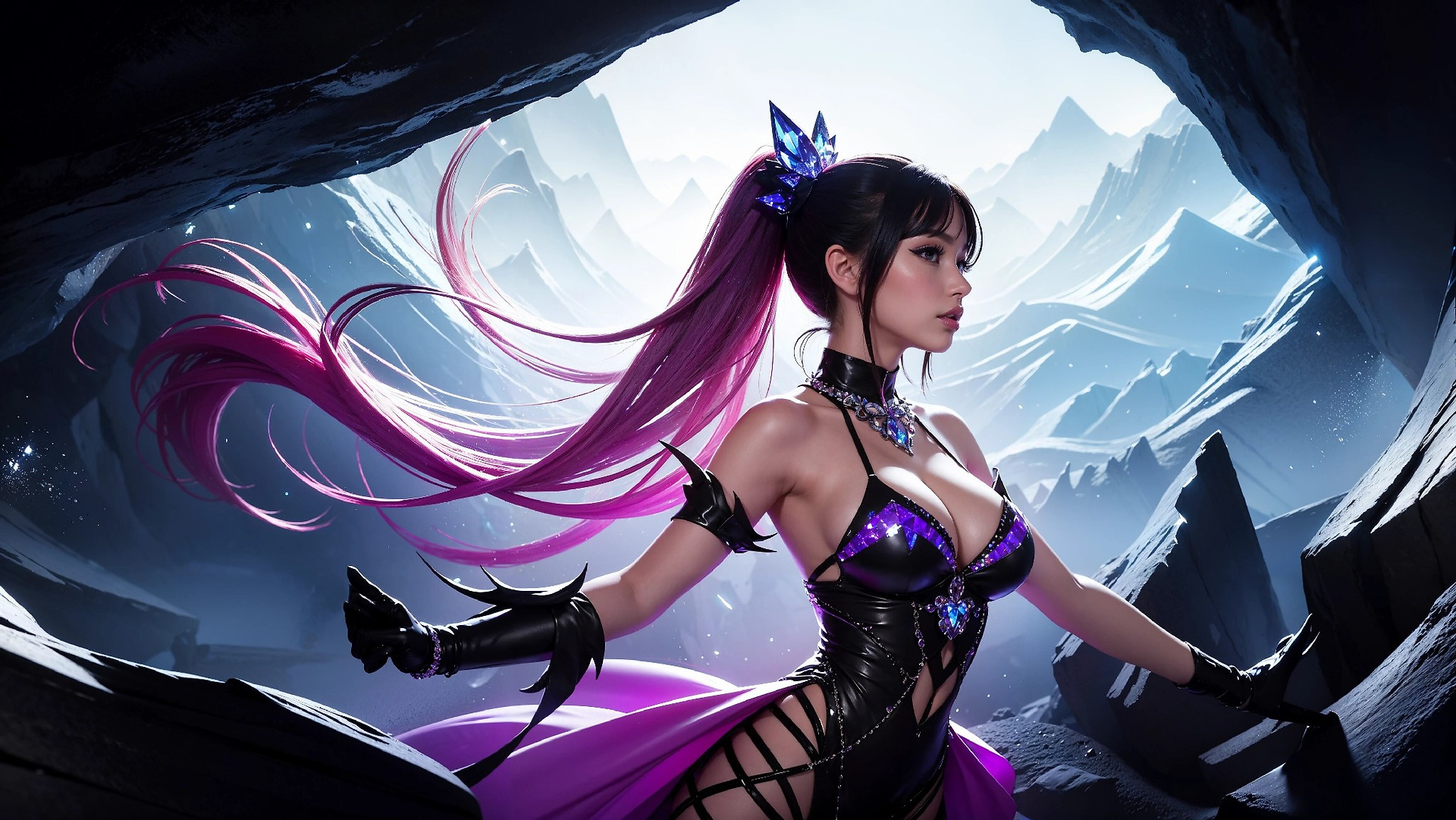 Vibrant Cosmic Princess Fashion