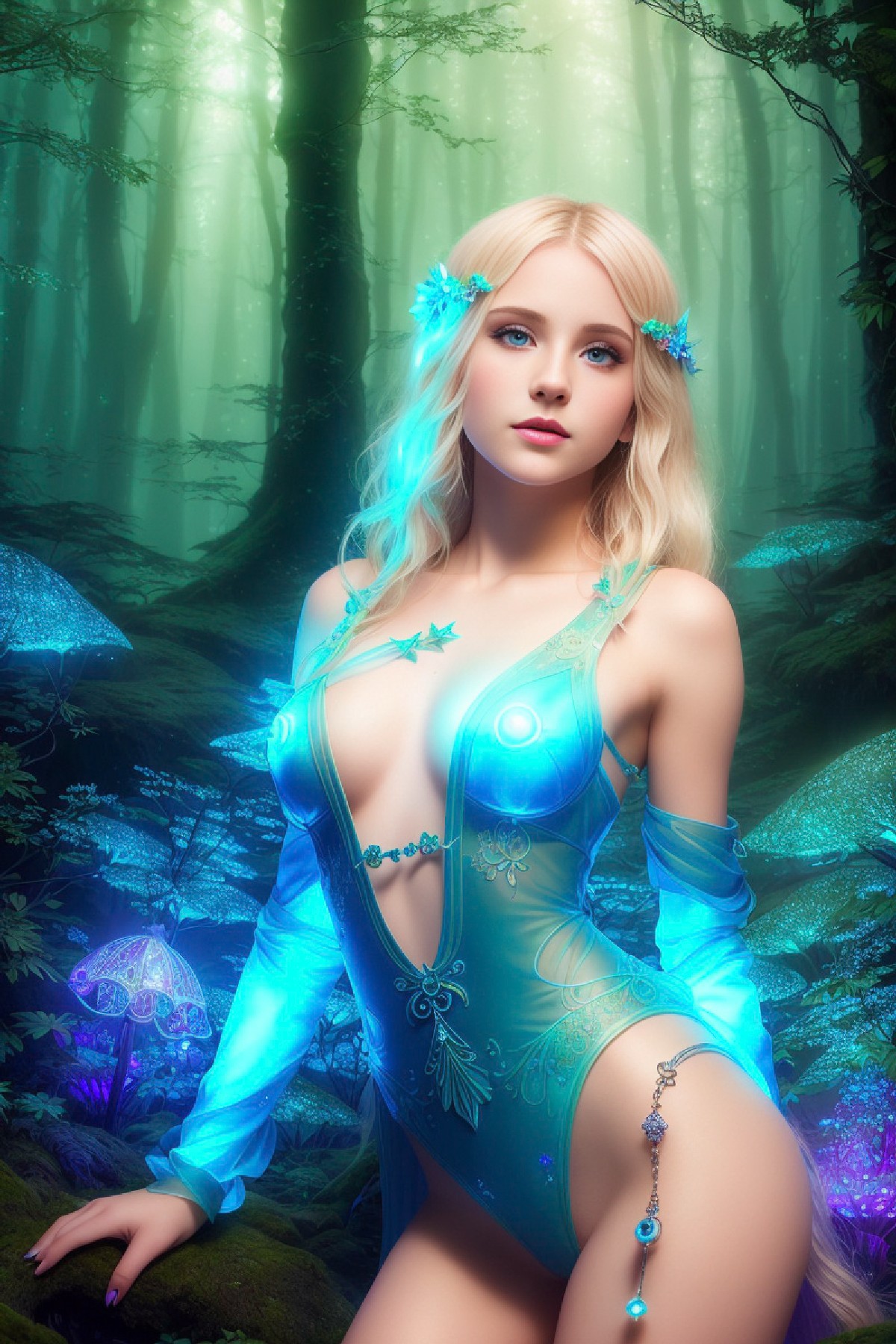 like a perfect blonde coming out of a fairy tale.