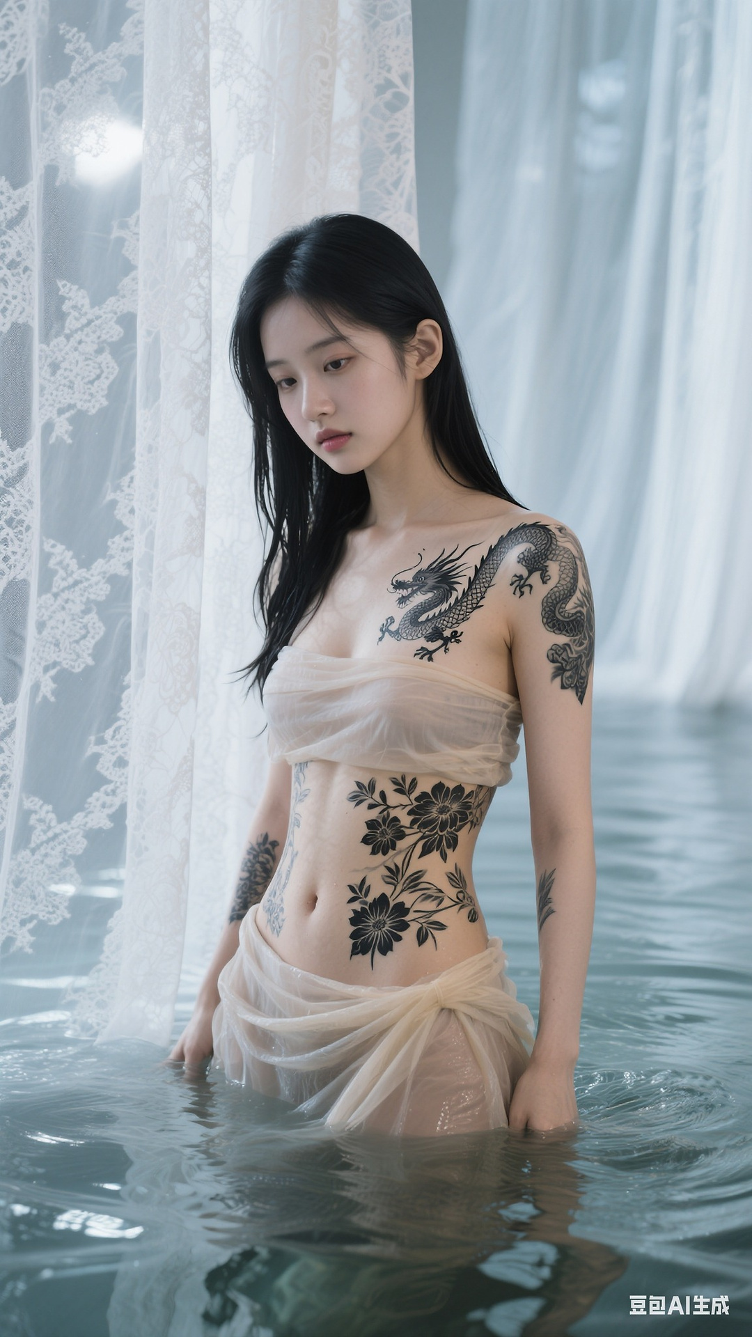 Tattooed Snake Scorpion Beauty