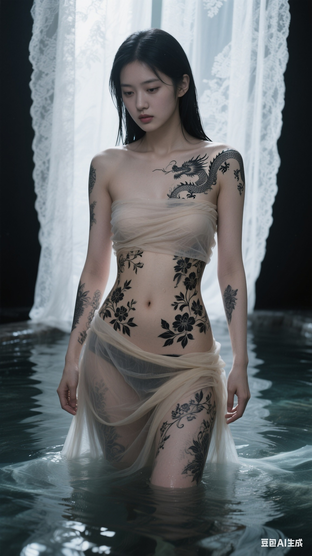 Tattooed Snake Scorpion Beauty