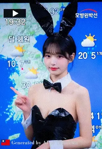 NeNe TV # 13 Meteorological Observatory Korean anchor Bunny