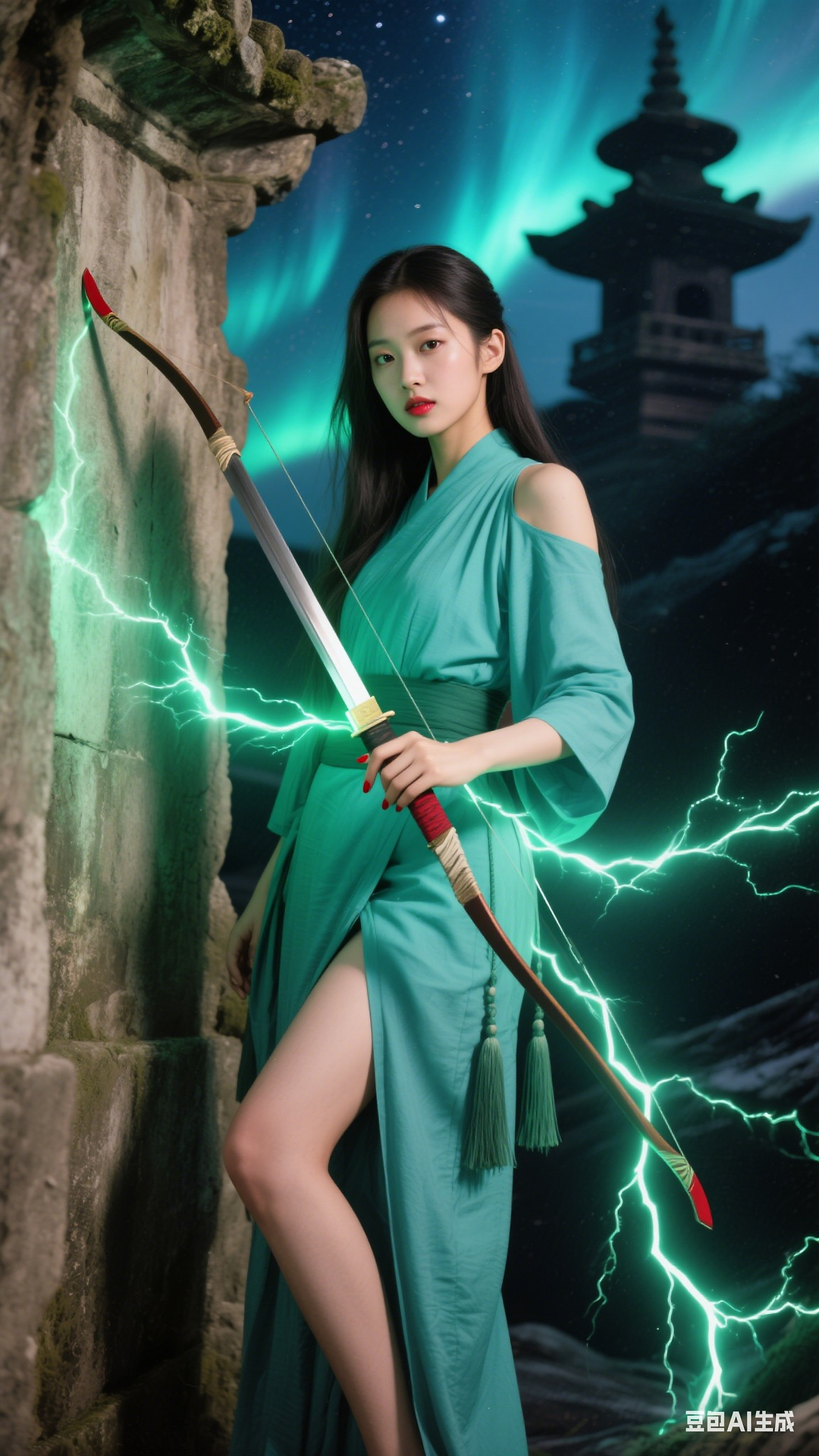 Turquoise Monk Costume