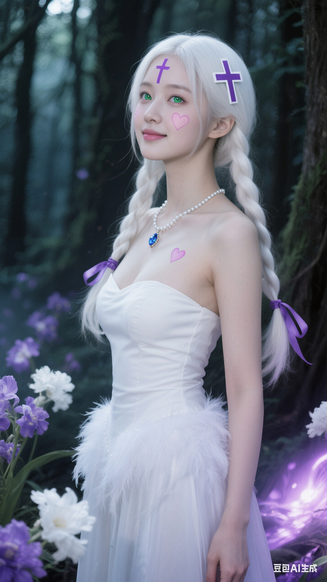 White strapless dress
