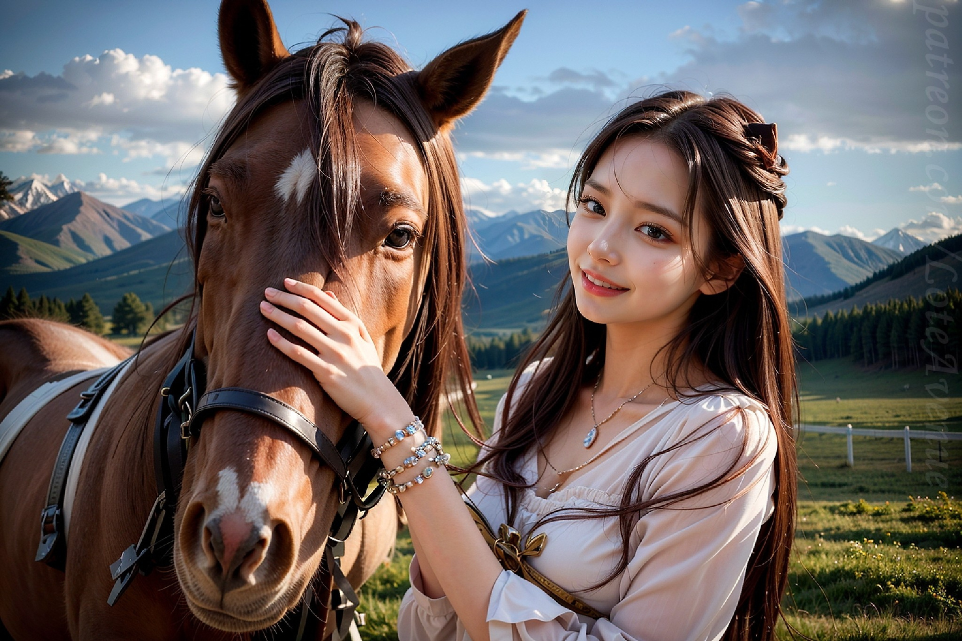 Grey. Horseback riding wallpaper style