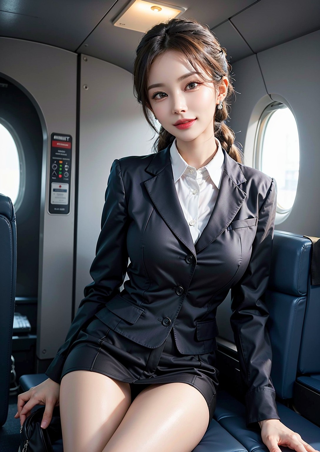 Lazy flight attendant
