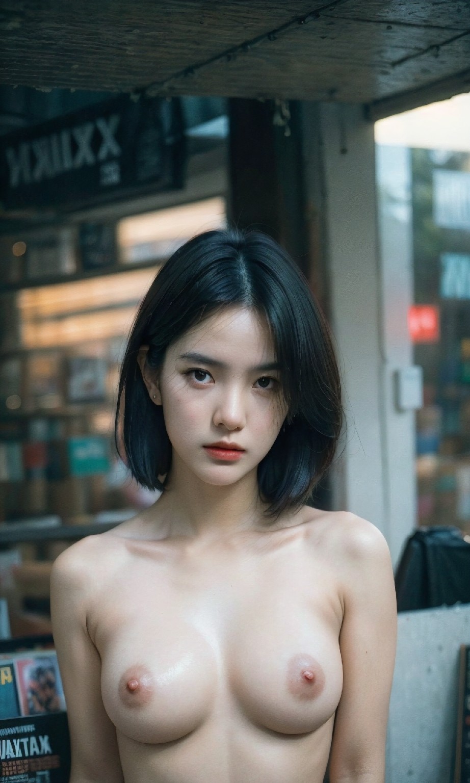 Female bookstore clerk HD +20230708