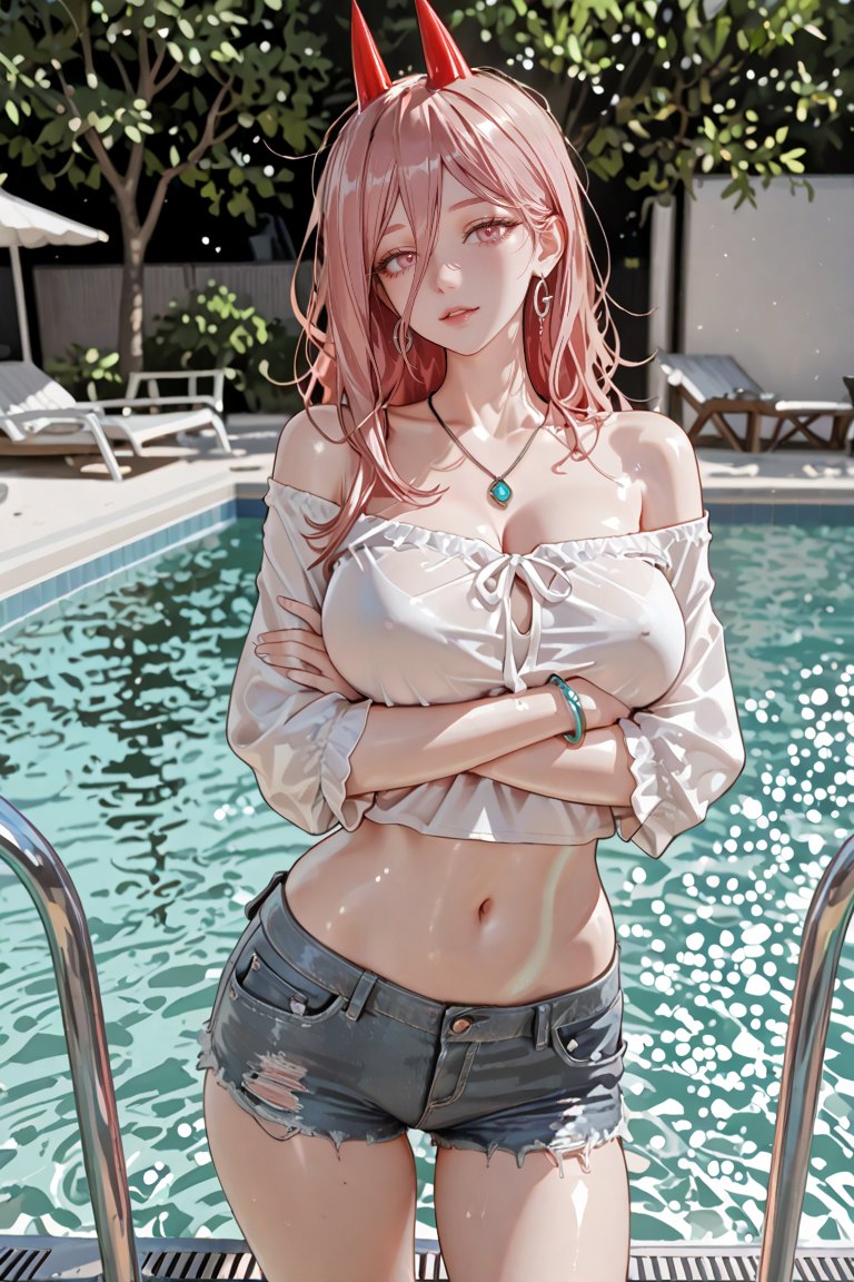 There's a pool, of course, to play in the water.