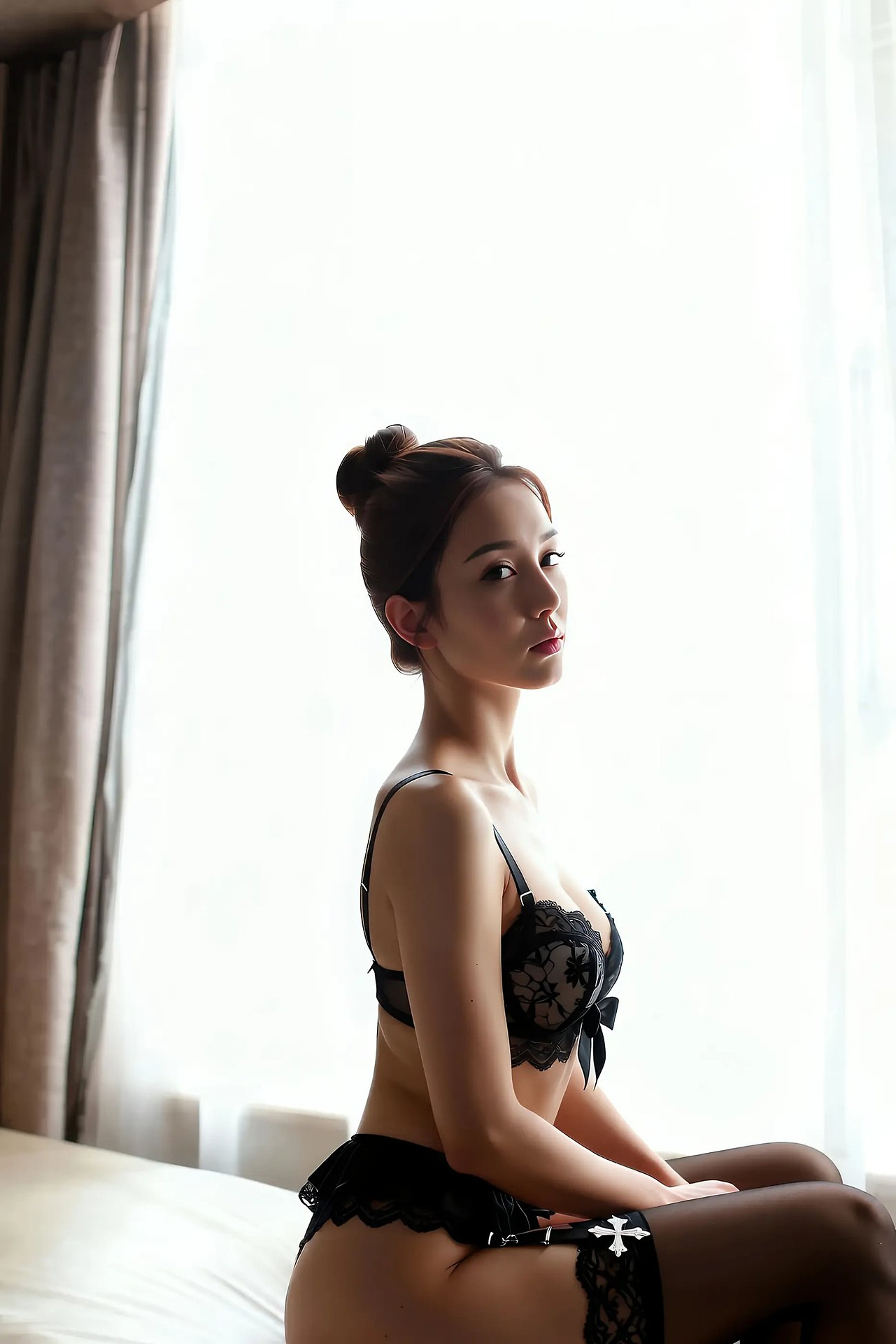 One Lemon Lemon - Black Translucent Sexy Lingerie