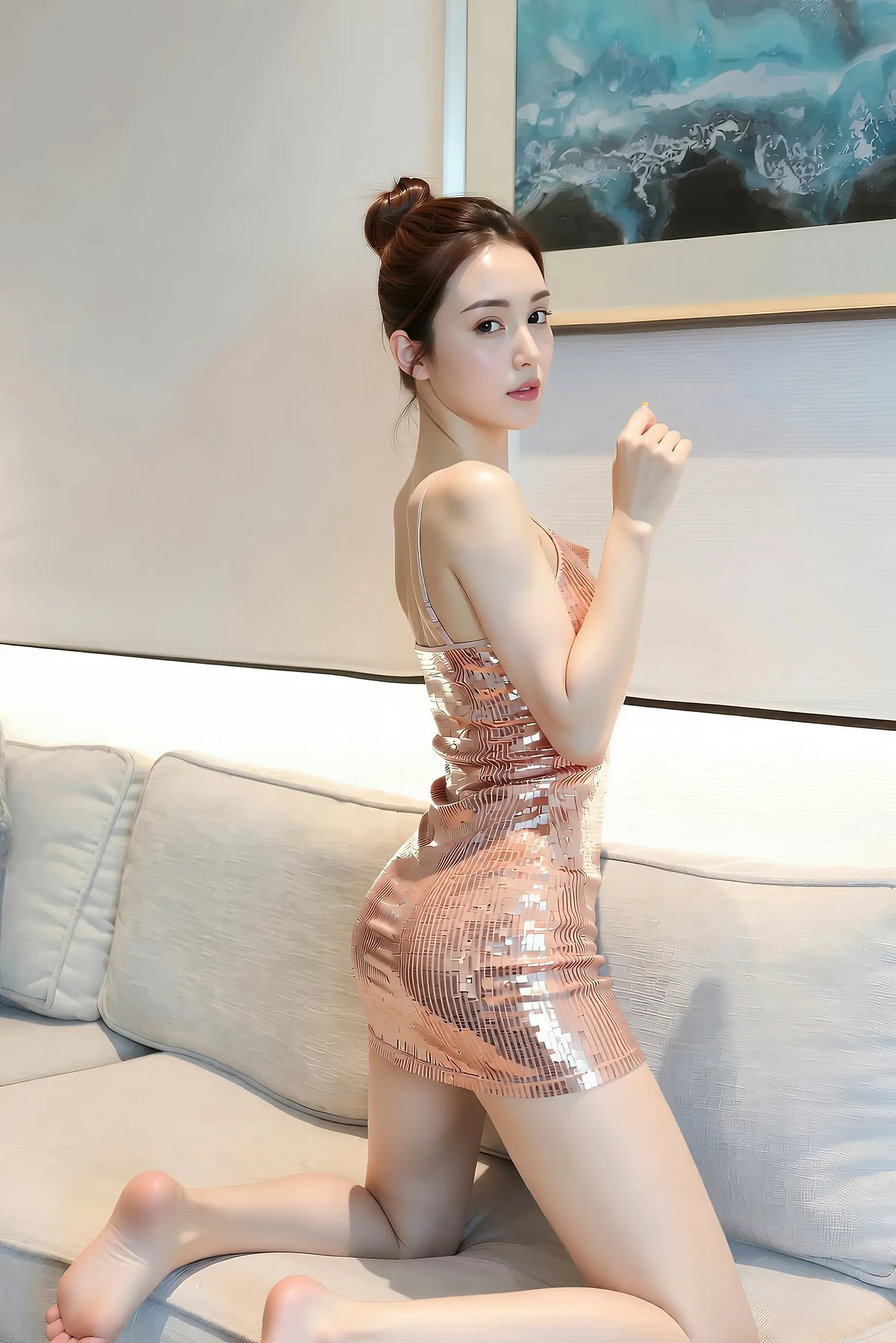 One Lemon Lemon - Pink Glitter Dress