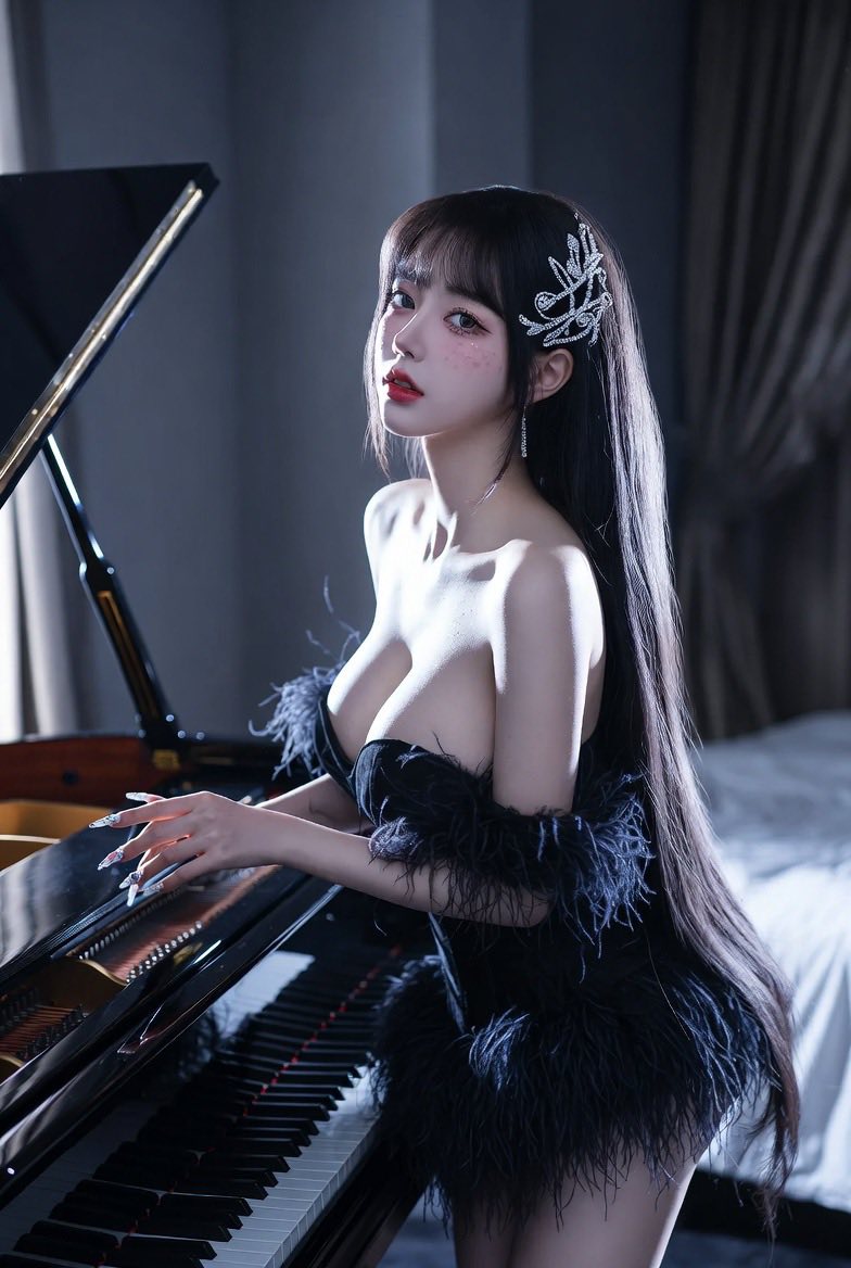 Sister practicing the piano
