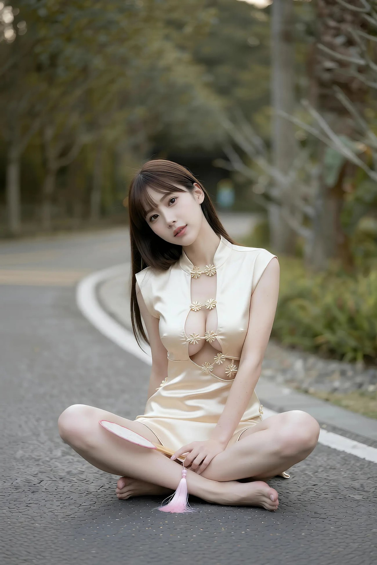 Wan 'er - Gold Modified Cheongsam