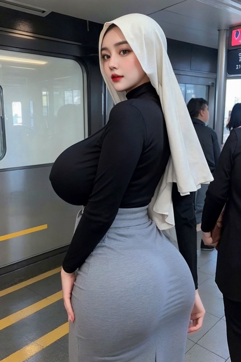 hijab in train