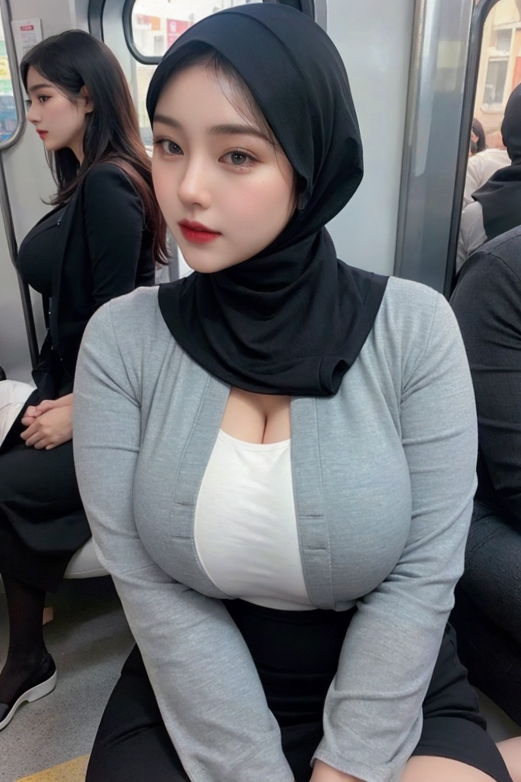 hijab in train